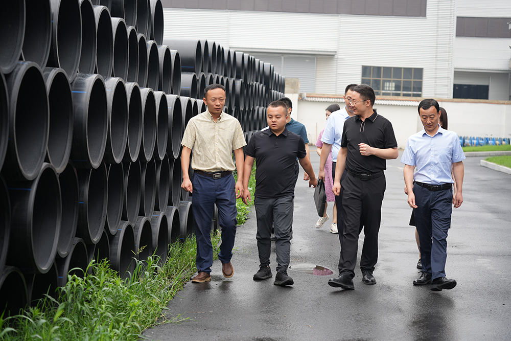 肥西縣桃花鎮政協聯絡組長韓雪松，鎮黨委副書記軒耀等一行蒞臨豪家股份調研交流2